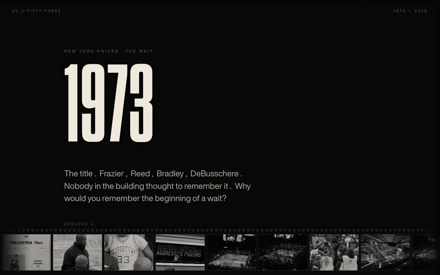 FIFTY-THREE — 53 years of waiting, one banner